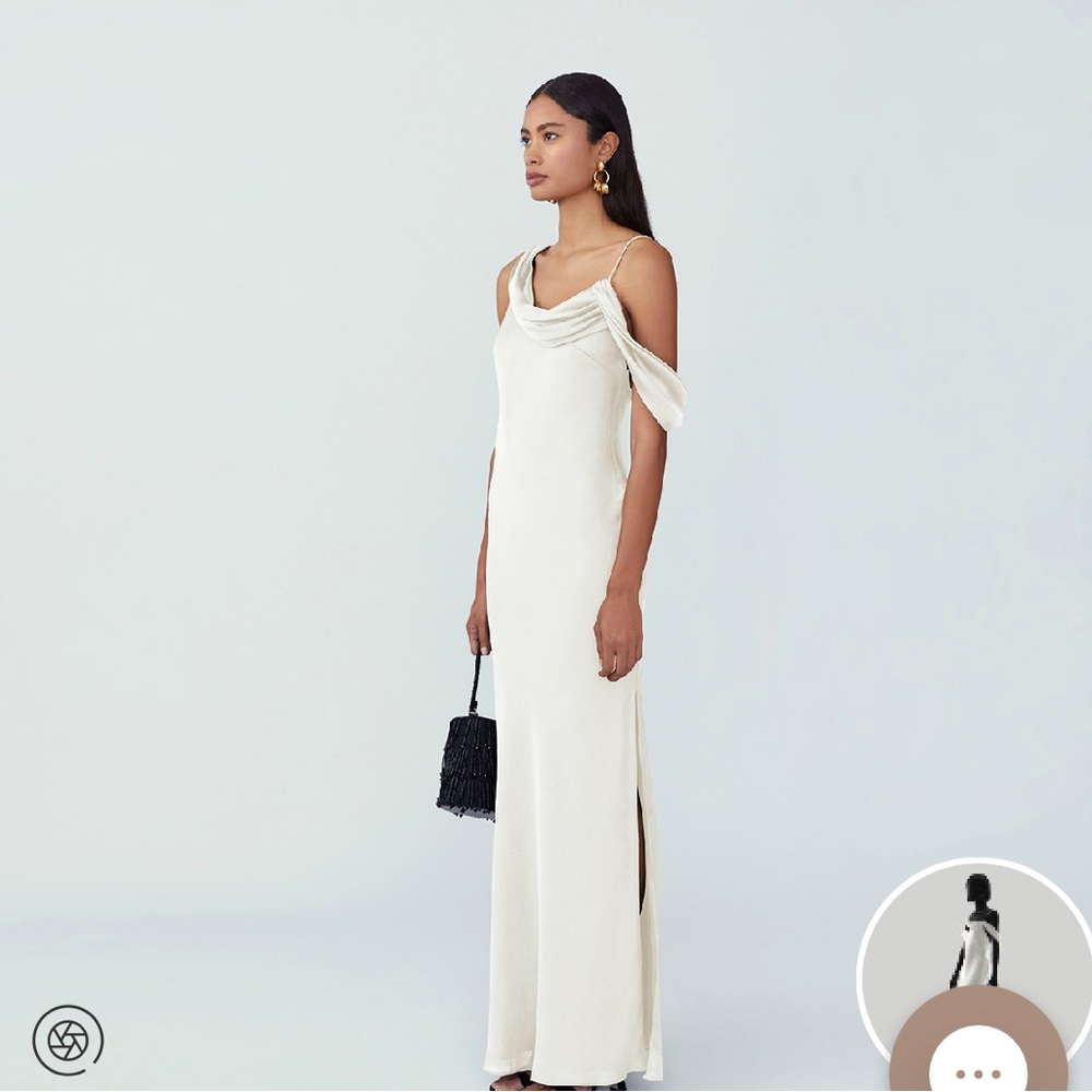 Fame and Partners Francois Satin Bridal Reception Engagement Dress